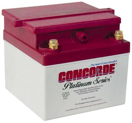 13.6AH VRLA AGM Battery Aircraft Spare Part RG24 15M Concorde Aircraft Battery
