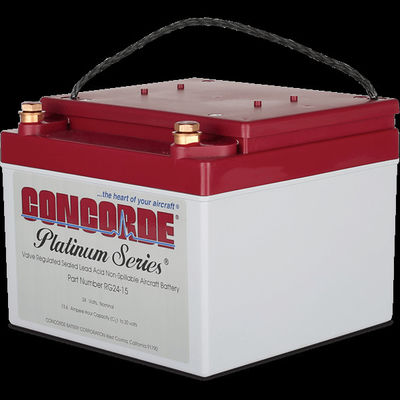 24Volt 13.6Ah VRLA Concorde Aircraft Battery Platinum Aircraft Spare Parts